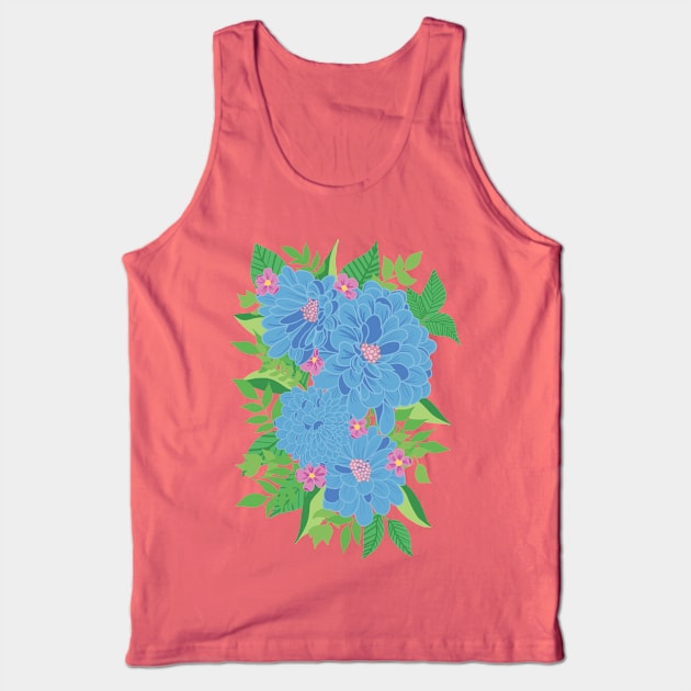 BRIGHT BOLD BOUQUET Tank Top by Gemello Prints